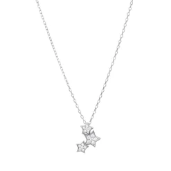 Collar de Plata de Ley 925 con Circonita Brillante acabado en rodio - Familia