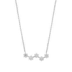 Collar de Plata de Ley 925 con Circonita Brillante acabado en rodio - Rani