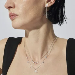 Collar de Plata de Ley 925 con Circonita Brillante acabado en rodio - Rani