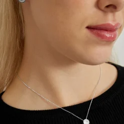 Collar de Plata de Ley 925 con Circonita Brillante acabado en rodio - Imrak
