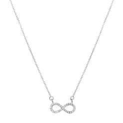 Collar de Plata de Ley 925 con Circonita Brillante acabado en rodio - Munthir