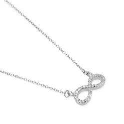 Collar de Plata de Ley 925 con Circonita Brillante acabado en rodio - Munthir