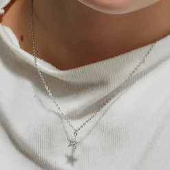 Collar de Plata de Ley 925 con Circonita Brillante acabado en rodio - Leilda
