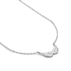 Collar de Plata de Ley 925 con Circonita Brillante acabado en rodio - Pureza
