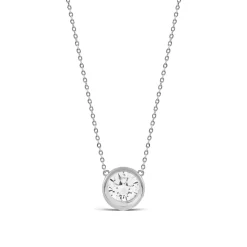 Collar de Plata de Ley 925 con Circonita Brillante acabado en rodio - Imrak