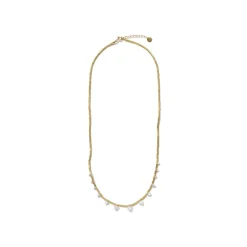 Collar de Plata de Ley 925 y Circonita Brillante acabado en oro amarillo de 18k - Rijeo