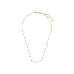 Collar de Plata de Ley 925 y Circonita Brillante acabado oro amarillo de 18k - Copim