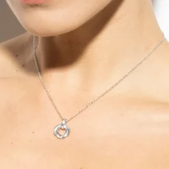 Collar de Plata de Ley 925 y Circonita Brillante acabado rodio - Imad