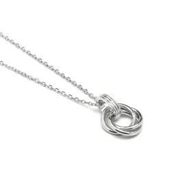Collar de Plata de Ley 925 y Circonita Brillante acabado rodio - Imad