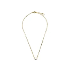 Collar de Plata de Ley 925 y Circonita Brillante acabado oro amarillo de 18k - Dusan