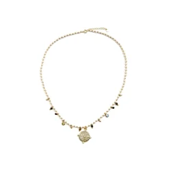 Collar de Plata de Ley 925 y Perla Blanca acabado oro 18k - Thydo