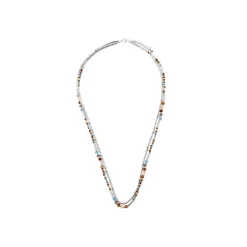 Collar de Plata de Ley 925 y Cristal Granate acabado rodio - Lareth