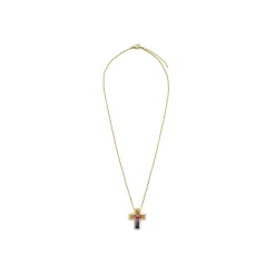 Collar de Plata de Ley 925 y Circonita Multicolor acabado oro 18k - Bhaime