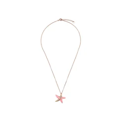 Collar de Plata de Ley 925 y Lacado Rosa acabado oro amarillo de 18k - Tliak