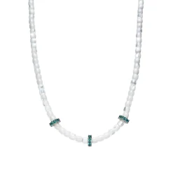 Collar de Plata de Ley 925 y Madreperla Blanca acabado rodio - Fyro