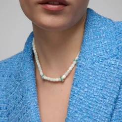 Collar de Plata de Ley 925 y Madreperla Blanca acabado rodio - Fyro