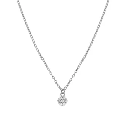 Collar de Plata de Ley 925 y Circonita Brillante acabado en rodio - Oris