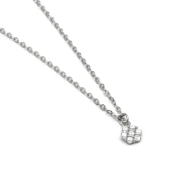 Collar de Plata de Ley 925 y Circonita Brillante acabado en rodio - Oris