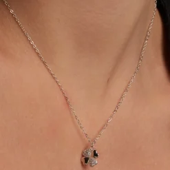 Collar de Plata de Ley 925 y Circonita Brillante acabado en rodio - Lumah