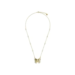 Collar de Plata de Ley 925 y Circonita Brillante acabado oro amarillo de 18k - Bifrea