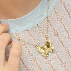 Collar de Plata de Ley 925 y Circonita Brillante acabado oro amarillo de 18k - Bifrea