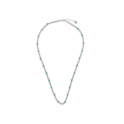 Collar de Plata de Ley 925 y Circonita Aguamarina acabado rodio - Deli