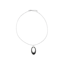 Collar de Plata de Ley 925 y Lacado Negro acabado en rodio - Onves