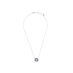 Collar de Plata de Ley 925 y Cuarzo Hidrotermal Azul Degradado acabado rodio - Kakan