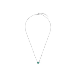 Collar de Plata de Ley 925 y Circonita Aguamarina acabado rodio - Unxo