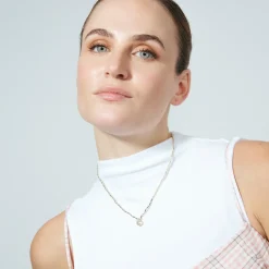 Collar de Plata de Ley 925 y Circonita Brillante acabado en oro amarillo de 18k - Gusva