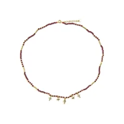 Collar de Plata de Ley 925 y Circonita Brillante acabado oro 18k - Paila