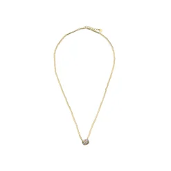 Collar de Plata de Ley 925 y Circonita Multicolor acabado oro amarillo de 18k - Mezay