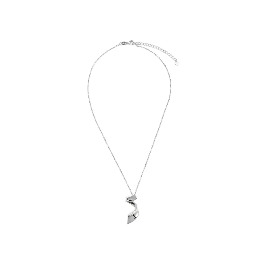 Collar de Plata de Ley 925 y Circonita Brillante acabado rodio - Orba