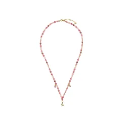 Collar de Plata de Ley 925 y Lacado Rosa acabado oro amarillo de 18k - Axelon