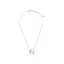 Collar de Plata de Ley 925 y Circonita Brillante acabado oro amarillo de 18k - Dragi