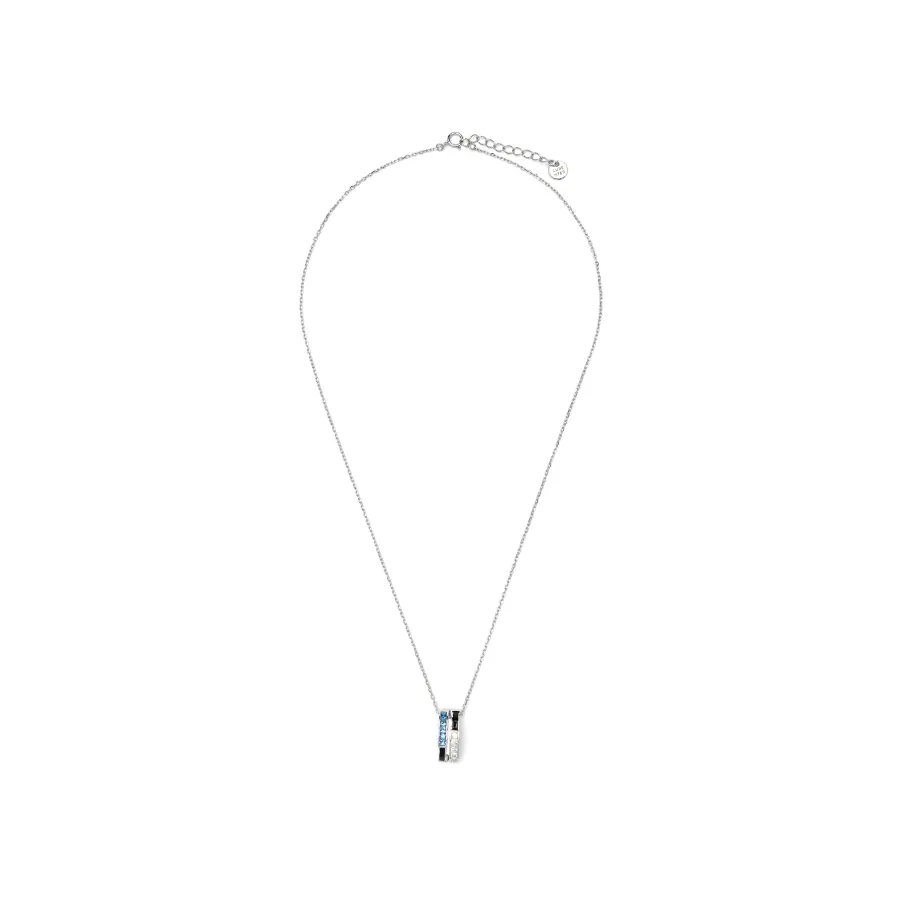 Collar de Plata de Ley 925 y Circonita Zafiro acabado rodio - Nikoa