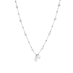 Collar de Plata de Ley 925 y Circonita Brillante acabado rodio - Lebao