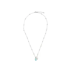 Collar de Plata de Ley 925 y Circonita Brillante acabado rodio - Lebao