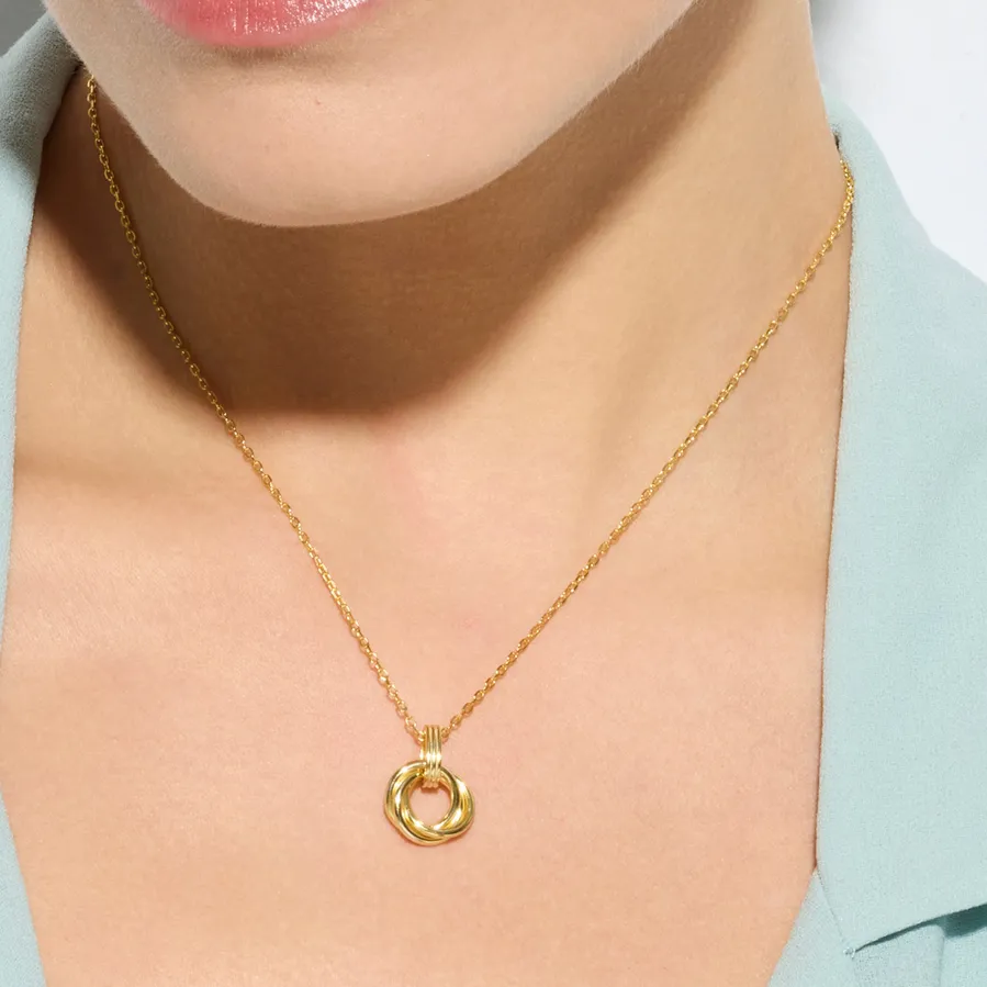 Collar de Plata de Ley 925 y acabado oro amarillo de 18k - Uless