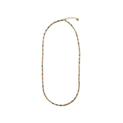 Collar de Plata de Ley 925 y Cristal Multicolor acabado en oro amarillo de 18k - Sharawi