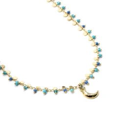 Collar de Plata de Ley 925 y Circonita Brillante acabado en oro amarillo de 18k - Limaso