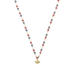 Collar de Plata de Ley 925 y Lacado Multicolor acabado oro amarillo de 18k - Xibruk