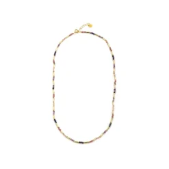 Collar de Plata de Ley 925 y Turmalina Multicolor acabado en oro amarillo 18k - Otssy