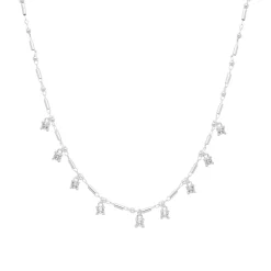 Collar de Plata de Ley 925 y Circonita Brillante acabado en rodio - Parkli