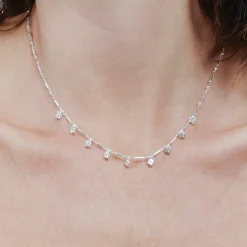 Collar de Plata de Ley 925 y Circonita Brillante acabado en rodio - Parkli