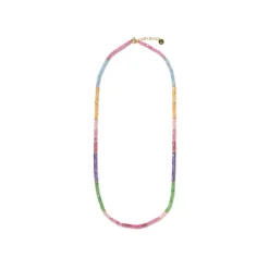 Collar de Plata de Ley 925 y Circonita Multicolor acabado en oro amarillo de 18k - Zograx