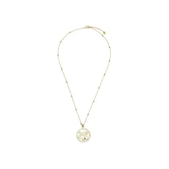 Collar de Plata de Ley 925 y Circonita Brillante acabado oro amarillo de 18k - Mama