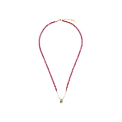 Collar de Plata de Ley 925 y Perla Blanca acabado oro amarillo de 18k - Gama