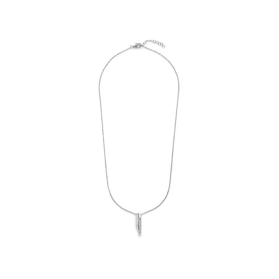 Collar de Plata de Ley 925 y Circonita Brillante acabado en rodio - Uthera