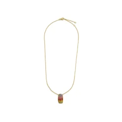 Collar de Plata de Ley 925 y Circonita Multicolor acabado en oro amarillo 18k - Pilmad